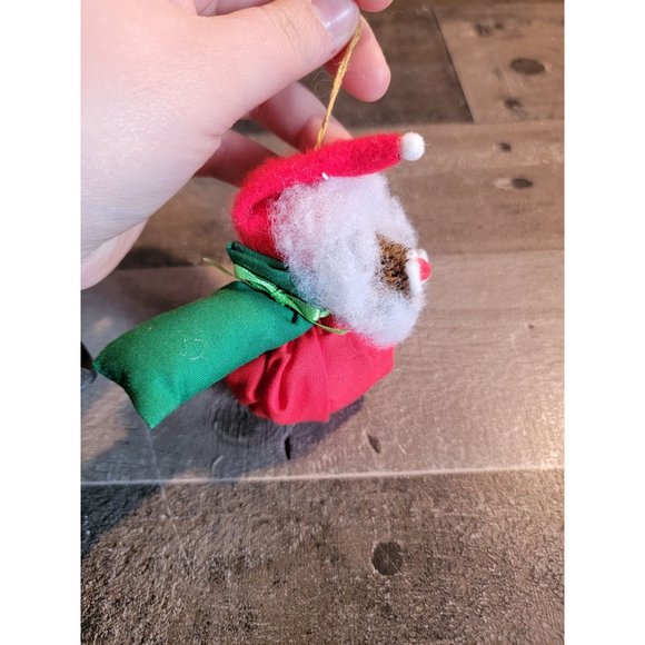 Pinecone stuffed Santa toy sack ornament Xmas - Picture 3 of 5